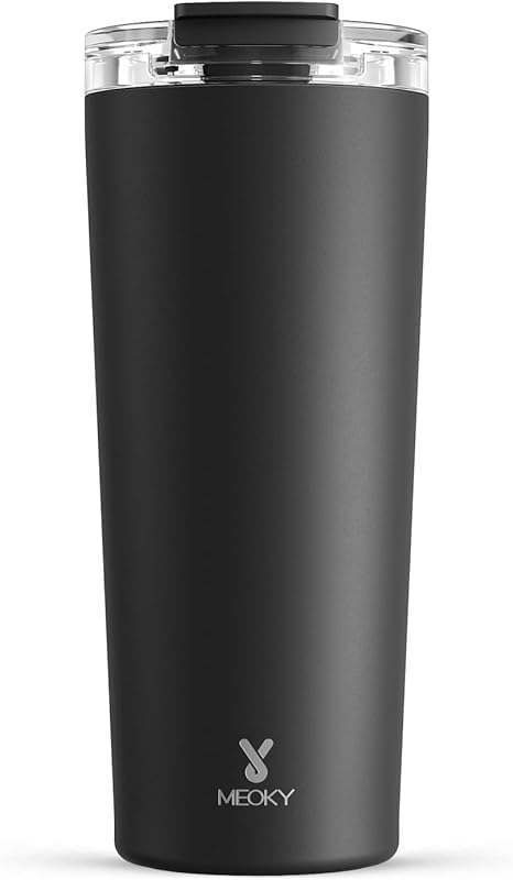 Meoky 24oz Stainless Steel Travel Coffee Mug with Leak-Proof Lid, Insu