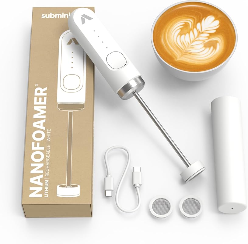 Subminimal NanoFoamer Lithium Handheld Milk Frother, Rechargeable with