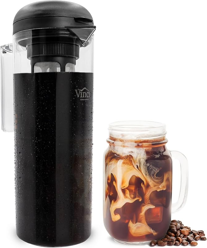VINCI Cold Brew 360 Plastic Coffee Maker Featuring Patented Dual Filte