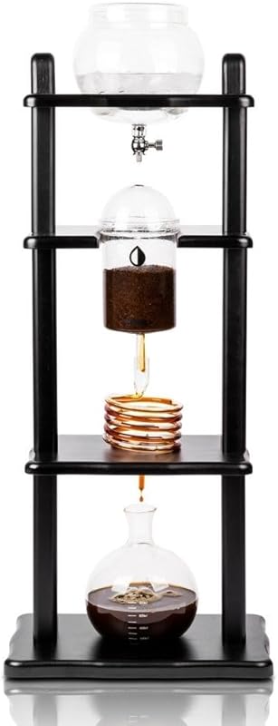 32 oz Black Slow Drip Japanese Cold Brew Coffee Tower with Ice Coffee 
