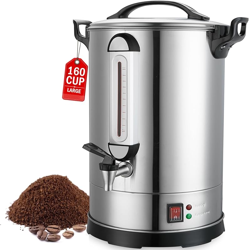 Commercial 160 Cup 24L Stainless Steel Coffee Urn Hot Beverage Dispens