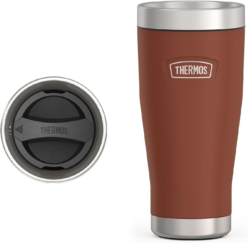 THERMOS ICON SERIES 16oz Stainless Steel Tumbler in Saddle, Vacuum Ins