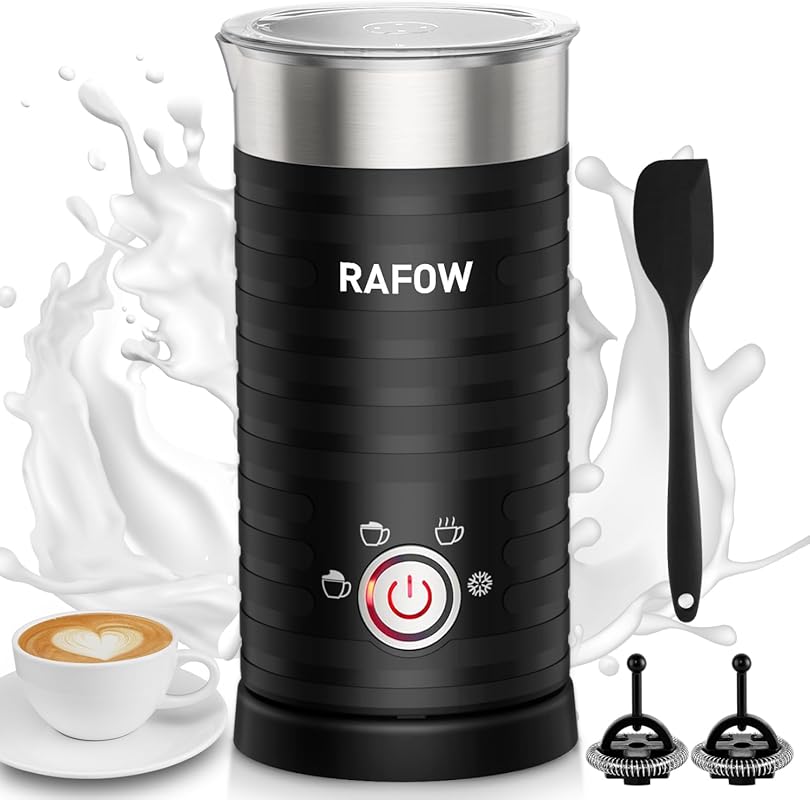 4-in-1 Electric Milk Frother and Steamer with 350ml Capacity, Automati