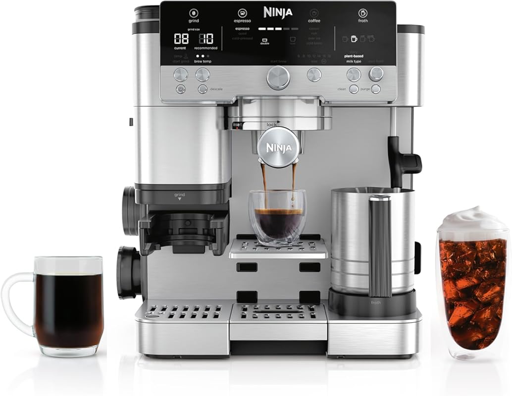 Ninja Luxe Café 3-in-1 Espresso, Drip Coffee, Cold Brew Maker with Gri