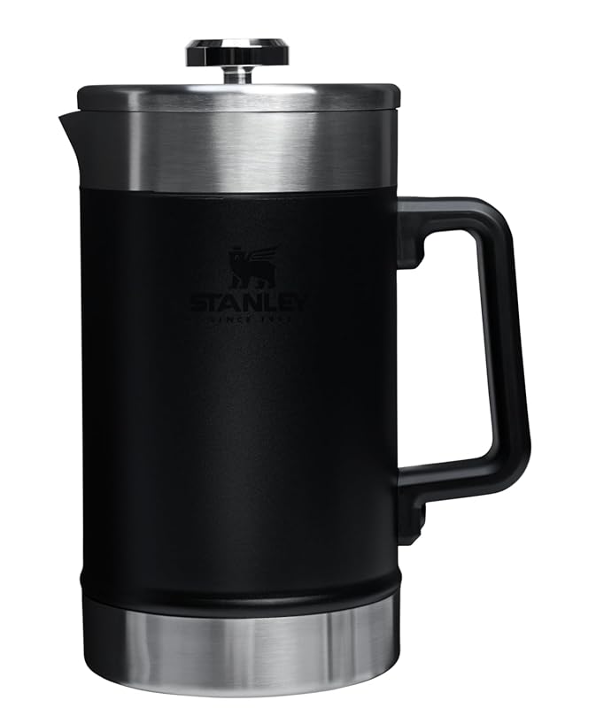 STANLEY 48oz Black 2.0 Insulated Stainless Steel French Press with 5-M