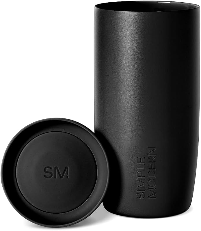 Simple Modern Midnight Black Voyager Signature 16oz Ceramic-Lined Insu