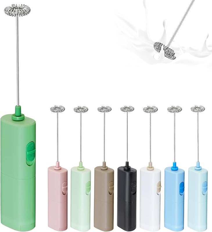 ELMWAY Portable Battery Operated Coffee Frother, Mini Electric Milk Fr