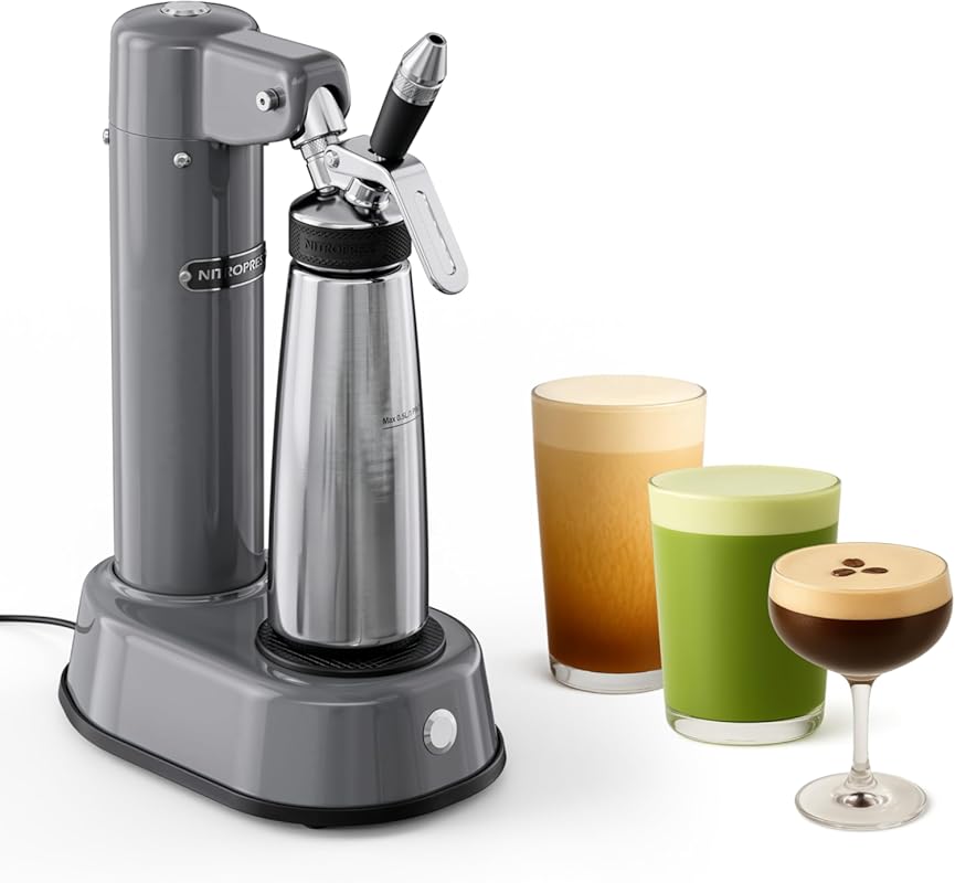 NitroPress DS Electric Nitro Cold Brew Coffee & Cocktail Maker with Ai