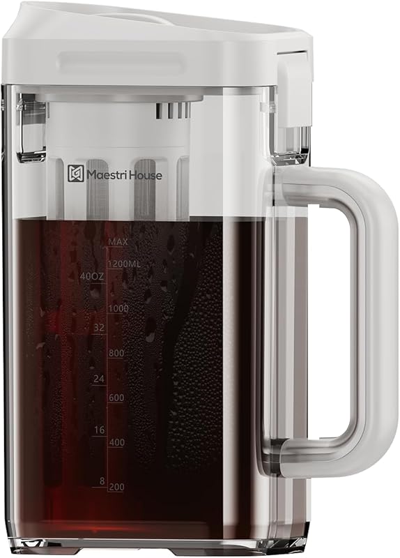 Maestri House Compact Cold Brew Coffee Maker 40oz with Space-Saving Tr