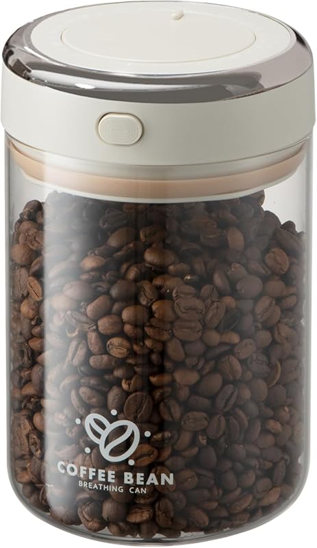 Clear Borosilicate Glass Coffee Canister 1.2 Qt with Airtight One-Way