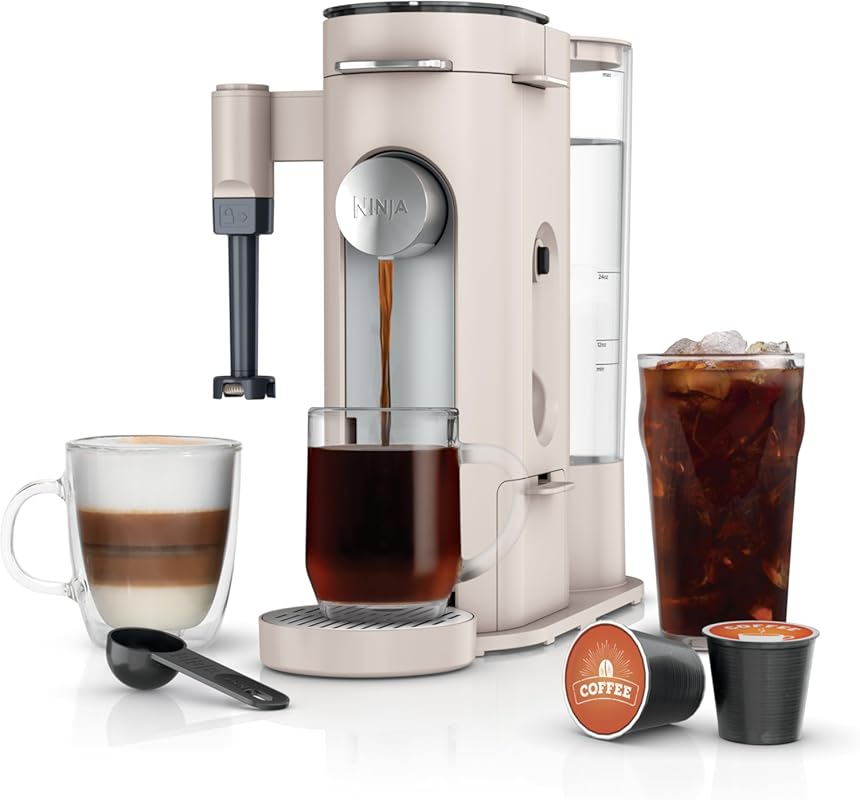 Ninja Pod & Grounds XL Single-Serve Coffee Maker with Milk Frother, 68