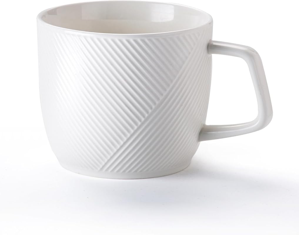 Extra Large 32 oz White Ceramic Coffee Mug with Handle, Microwave Safe