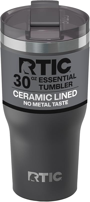 RTIC 30oz Graphite Ceramic Lined Stainless Steel Insulated Tumbler wit