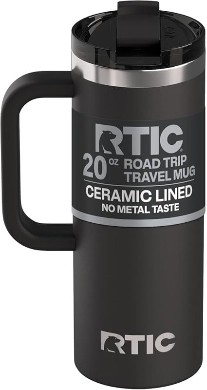 RTIC 20oz Road Trip Ceramic Lined Stainless Steel Travel Mug with Lid