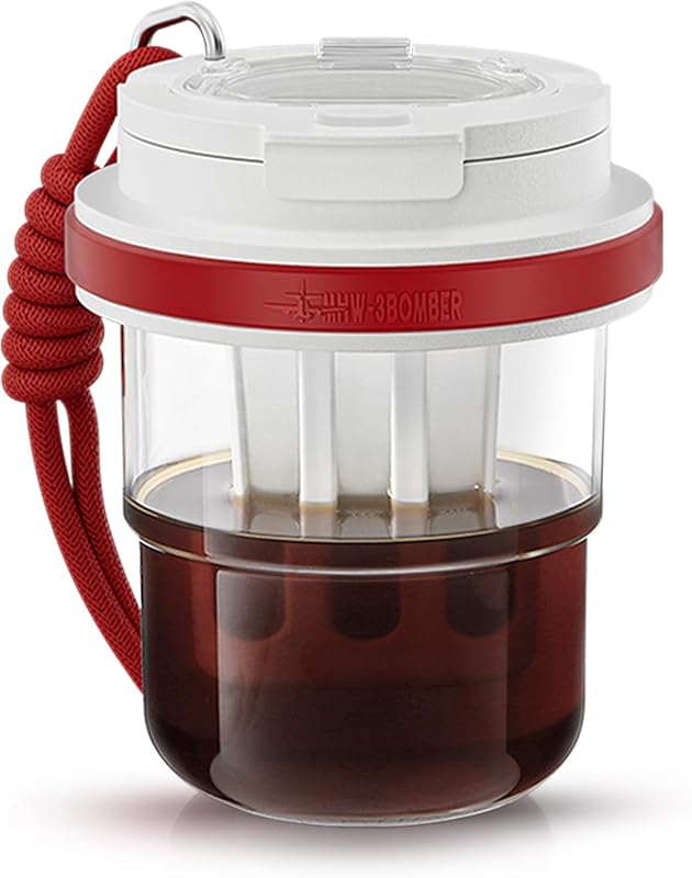MHW-3BOMBER 18oz Portable Cold Brew Coffee Maker with Filter, Travel T