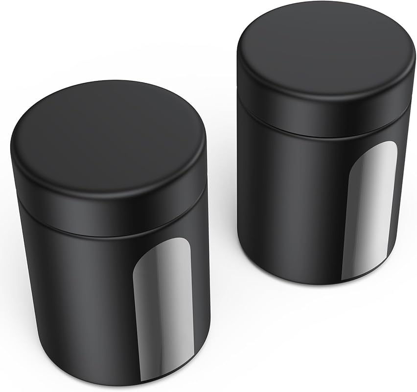 Glass Storage Jars 2-Pack 4 oz, Food Grade with Child-Resistant Caps,