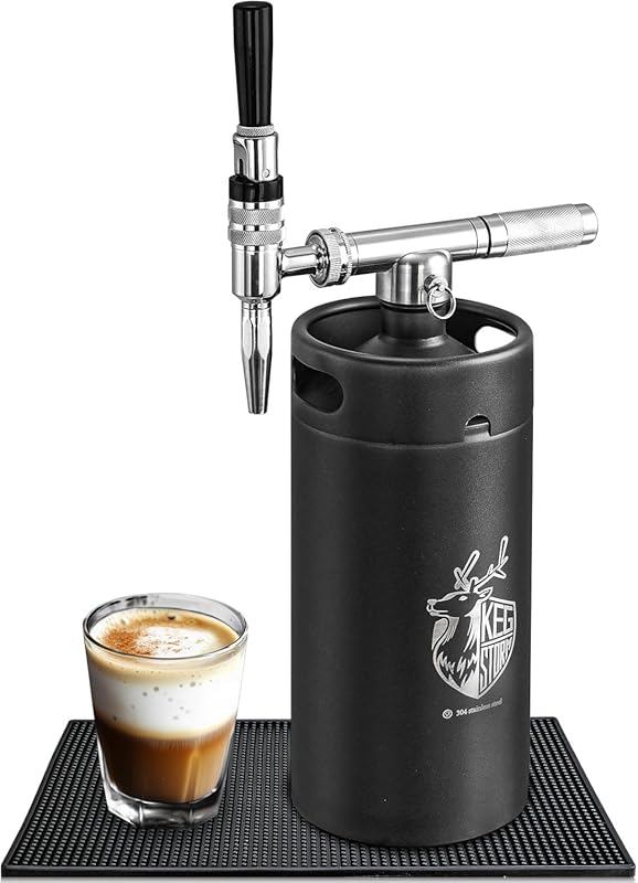 Stainless Steel 128 oz Nitro Cold Brew Coffee Maker Portable Mini Keg