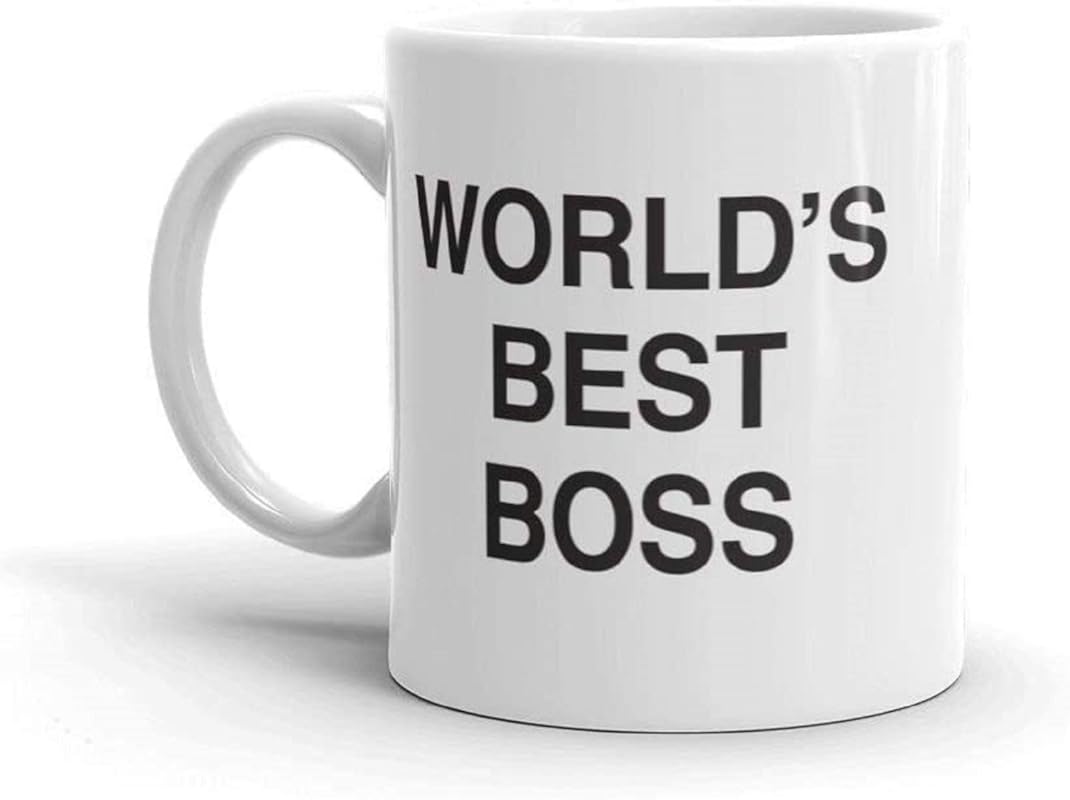 World's Best Boss 11oz Ceramic Coffee Mug, Funny Office Gift for Male