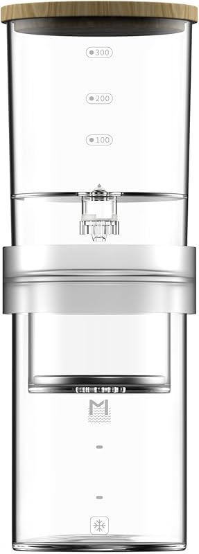 Iced Coffee 300ml Cold Brew Drip Maker with Dual Filters, Perfect for