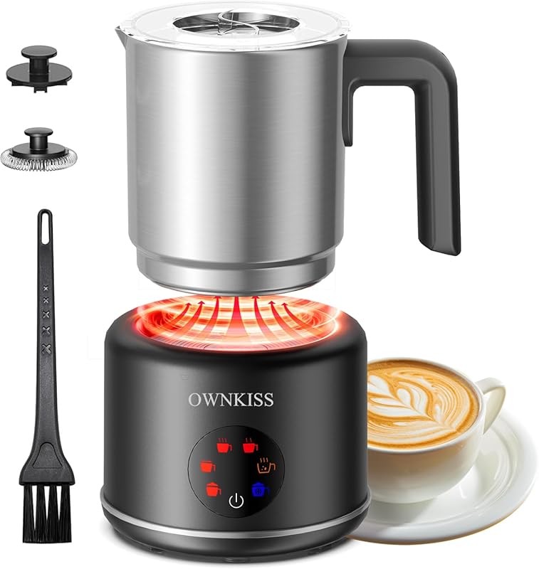 6-in-1 Electric Milk Frother and Steamer, 16.9oz Automatic Warm and Co