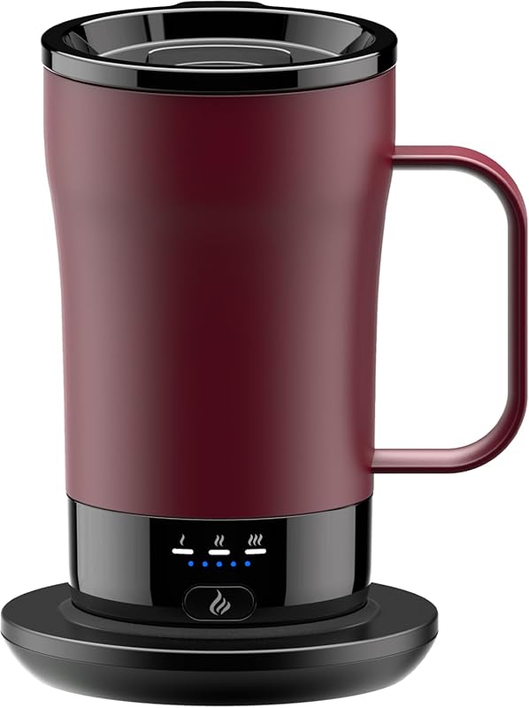 Self-Heating 14oz Coffee Mug with Rechargeable Battery and Temperature