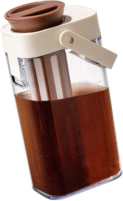 Portable 1L Cold Brew Coffee Maker with Leak-Proof BPA-Free Design and