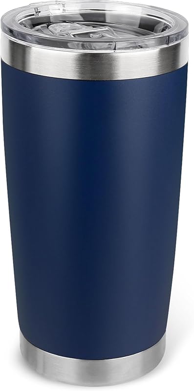 20oz Navy Blue Stainless Steel Travel Tumbler with Double Wall Vacuum