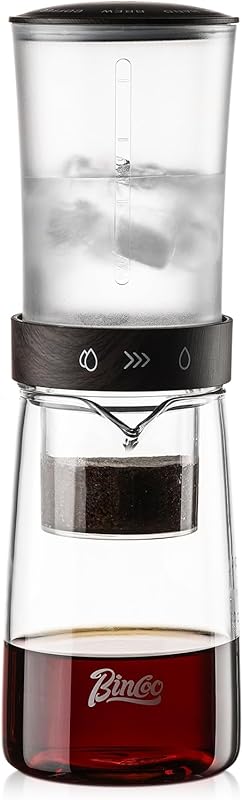450ML Cold Brew Coffee Maker with Slow Ice Drip, Adjustable Water Flow