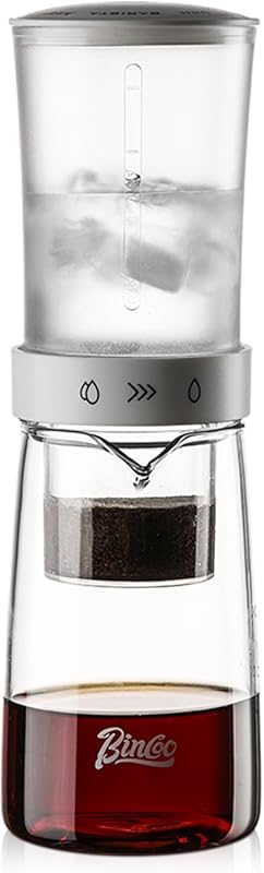 Bincoo 450ml Cold Brew Coffee Maker with High Borosilicate Glass, Adju