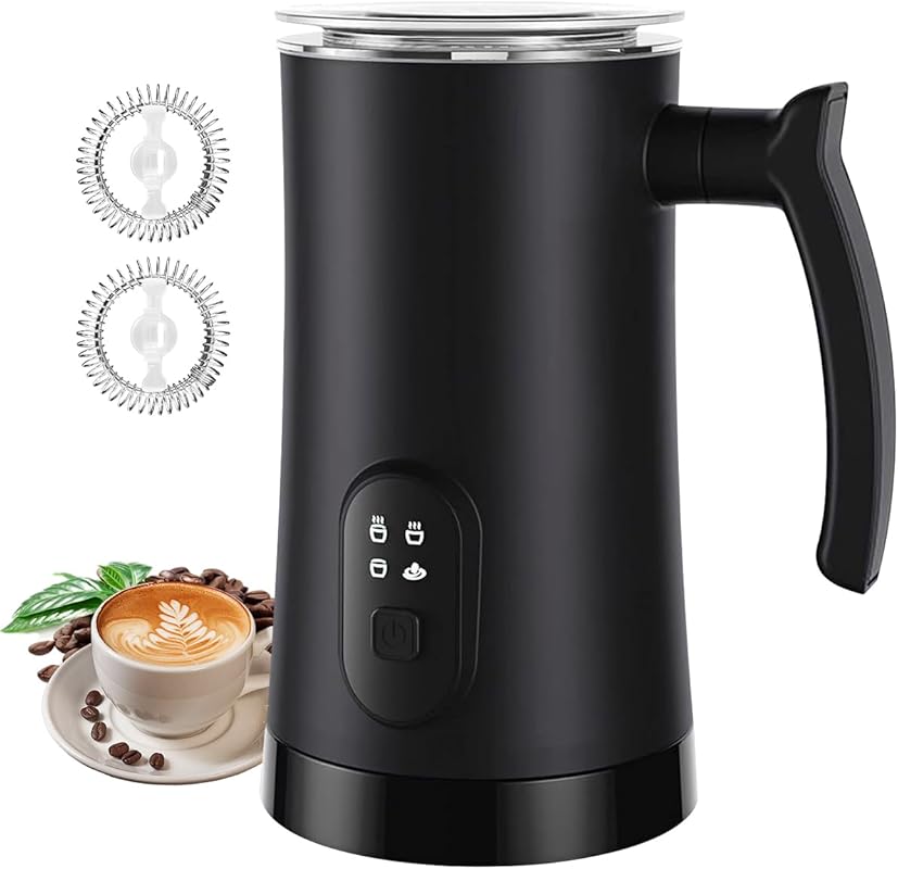 4-in-1 Electric Milk Frother with 350ml Capacity, Automatic Warm and C