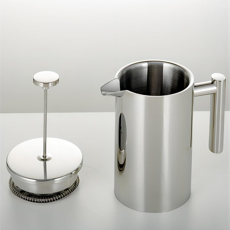 Stainless Steel 12oz French Press Coffee Maker, Triple Mesh Filter, Do