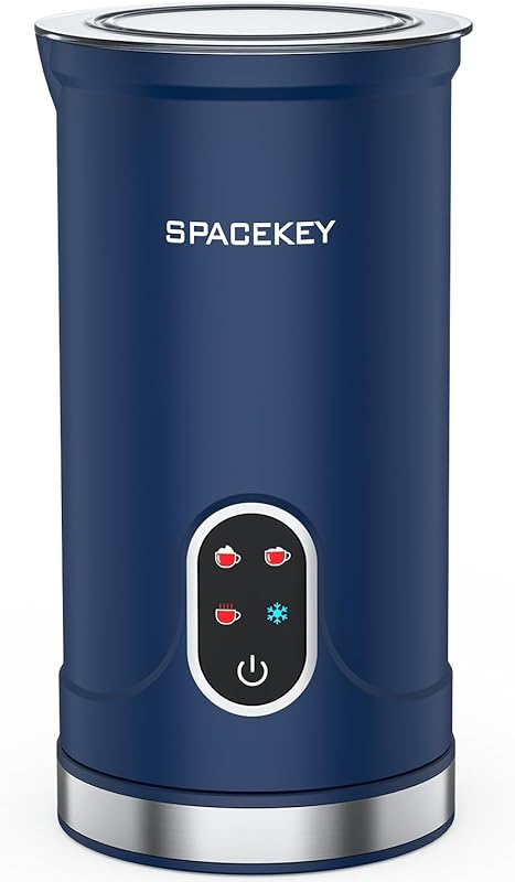 Spacekey 4-in-1 Electric Milk Frother, 300ml Capacity, Automatic Warm 