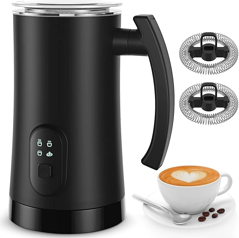 4-in-1 Electric Milk Frother and Steamer with 350ml Capacity for Hot a
