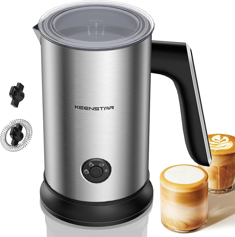 Keenstar Electric Milk Frother with Automatic Warm and Cold Foam Maker
