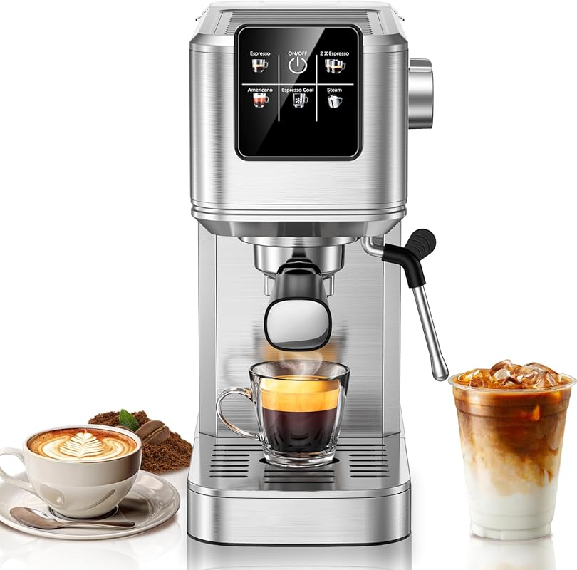 KEENSTAR 20Bar Espresso Machine with Hot & Rapid Cold Brew, Milk Froth