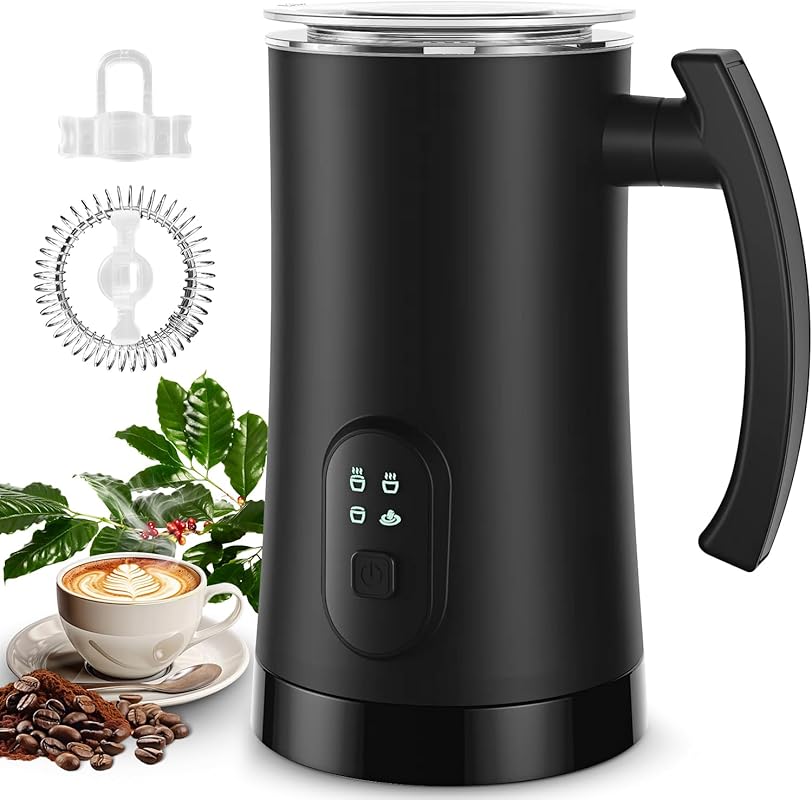 Electric Milk Frother for Latte Art with Fast Heating and Smooth Foam