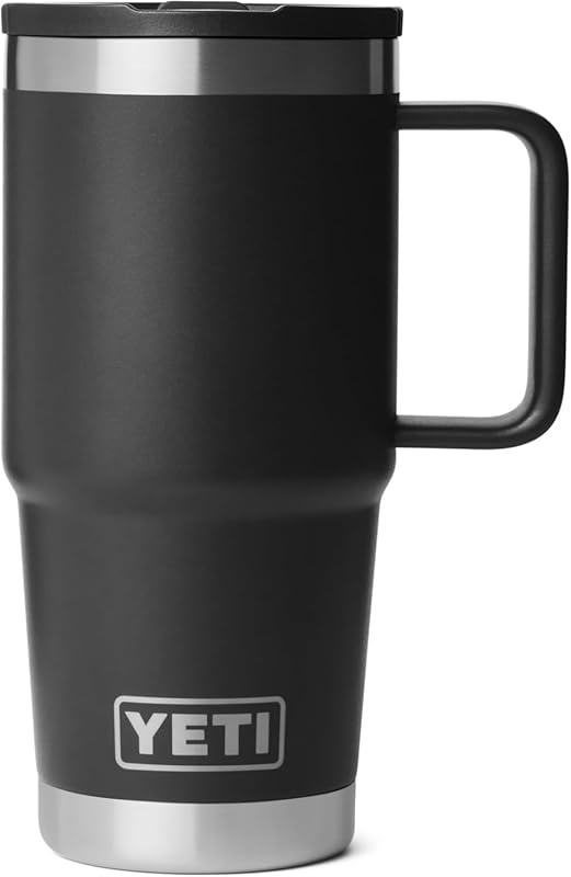 YETI Rambler 20 oz Travel Mug with Flip Straw Lid, Stainless Steel, Va
