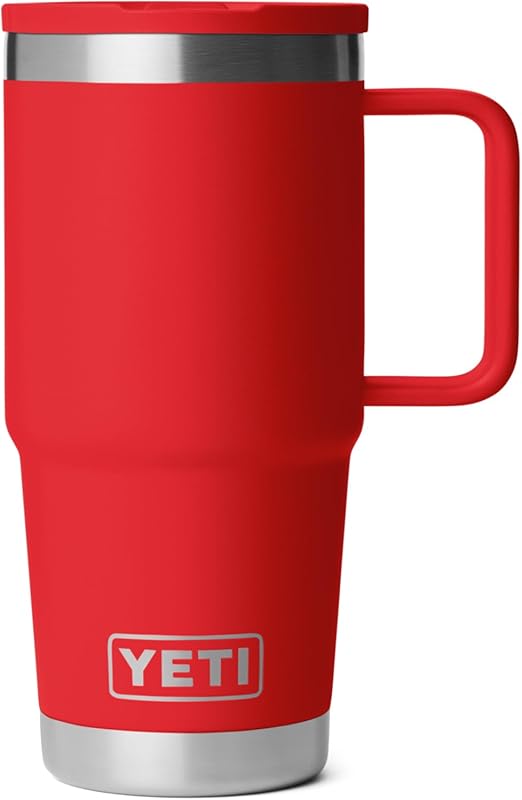 YETI Rambler 20 oz Travel Mug with Flip Straw Lid, Leakproof Vacuum In