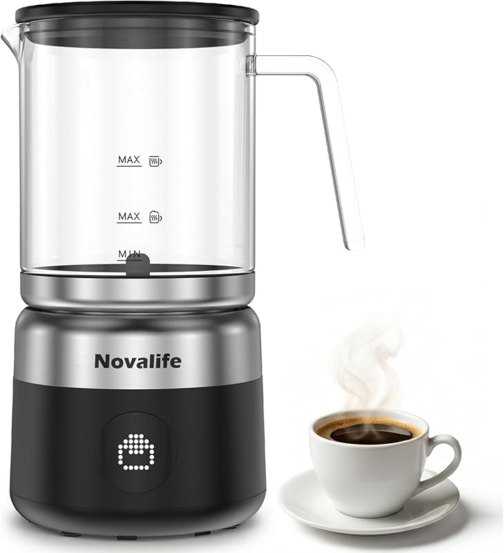 5-in-1 Electric Milk Frother and Steamer with Removable Jug, 600W One-