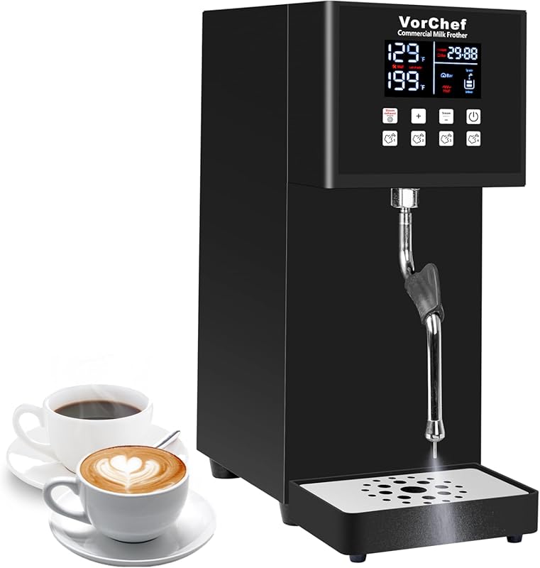 2200W Commercial Electric Steam Milk Frother with Automatic Steam Func