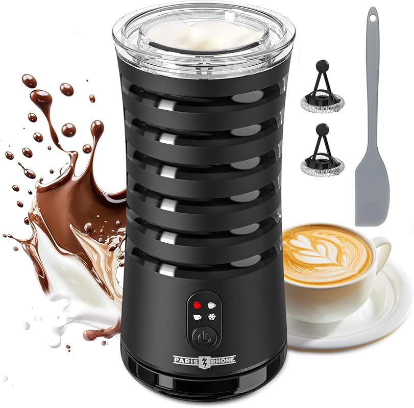 Paris Rhône 4-in-1 Electric Milk Frother and Steamer with Hot & Cold F