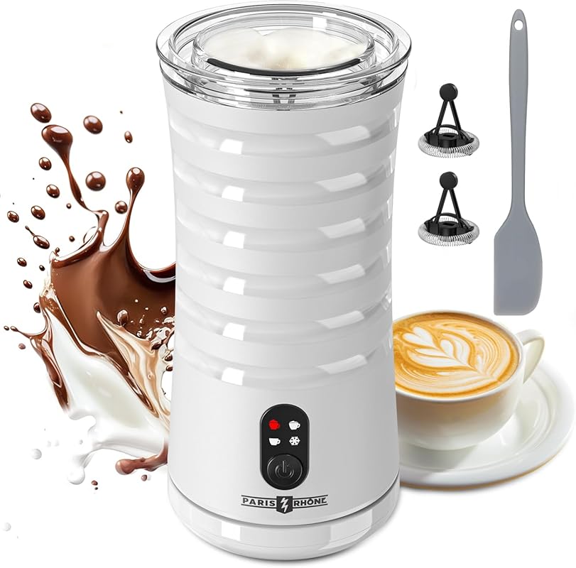 Paris Rhône 4-in-1 Milk Frother and Steamer with Temperature Control,