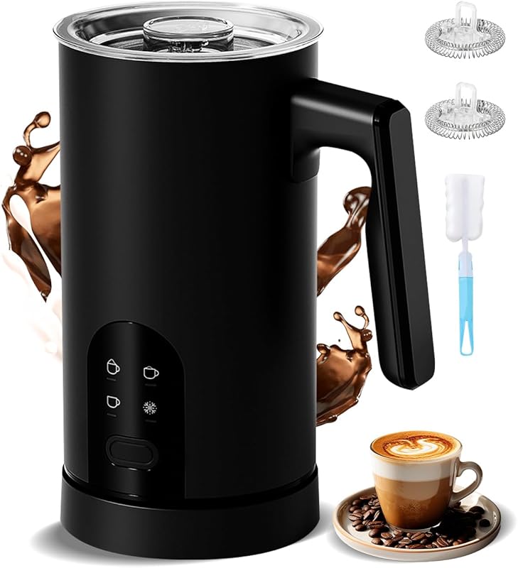 4-in-1 Automatic Electric Milk Frother and Steamer with 350ml Capacity