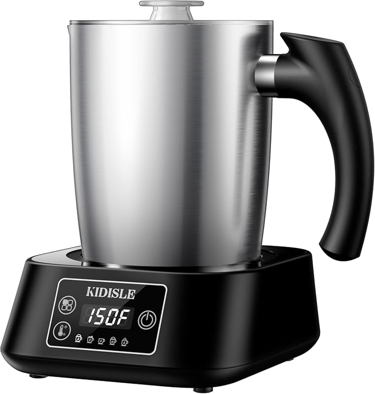 5-in-1 Detachable Milk Frother with 17oz Capacity, Adjustable Temperat