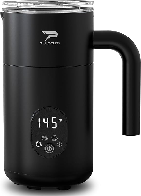 4-in-1 Automatic Electric Milk Frother and Steamer, 11.8oz Warm & Cold