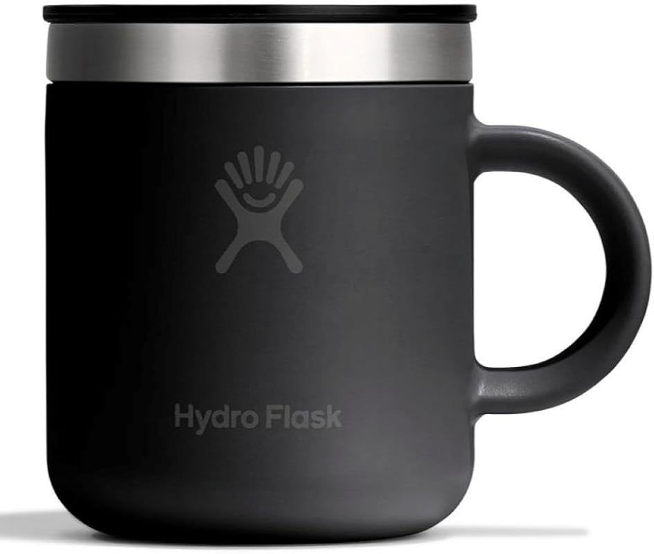 Hydro Flask 6 Oz Tonal Black Insulated Stainless Steel Coffee Mug, Lea