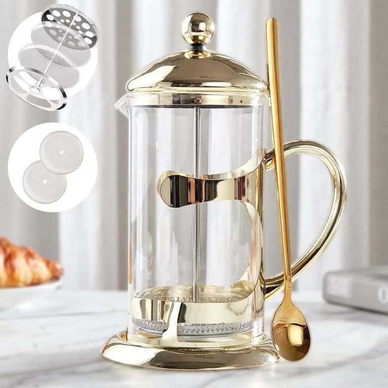DUJUST Gold French Press Coffee Maker Review 2026: Luxury 4-Level Filter Brew