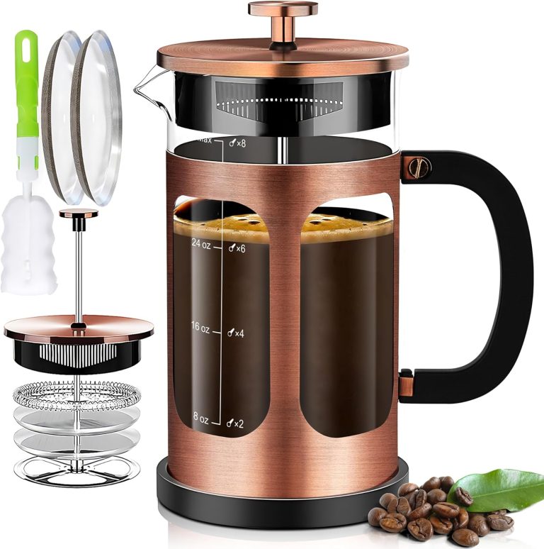 French Press Coffee Maker Review 2026: Durable Borosilicate Glass & 4 Filters Sy