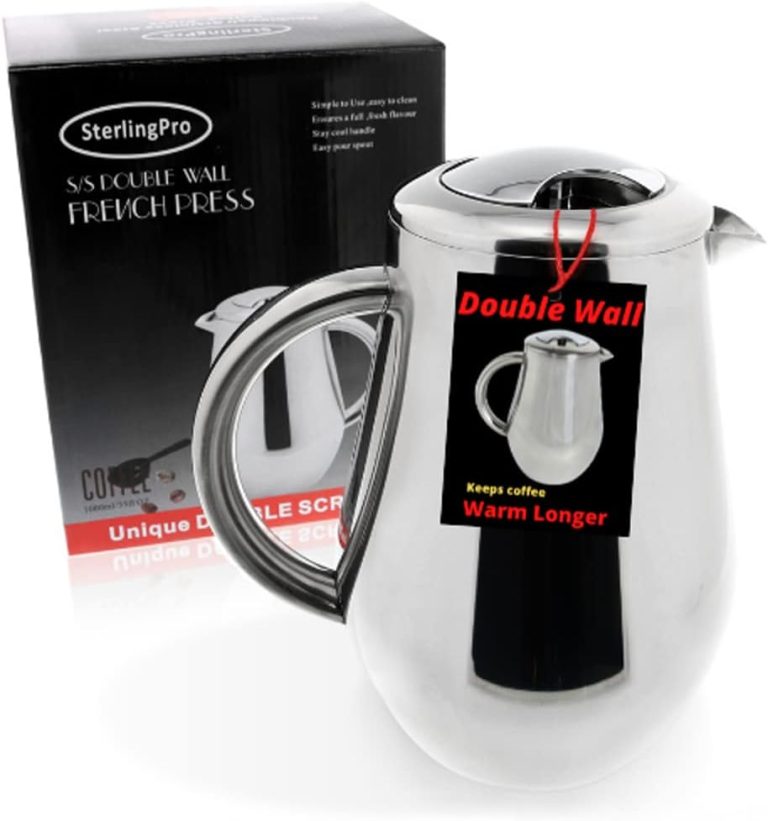 Stainless Steel French Press Coffee Maker Review 2026: Large Insulated 1L with F