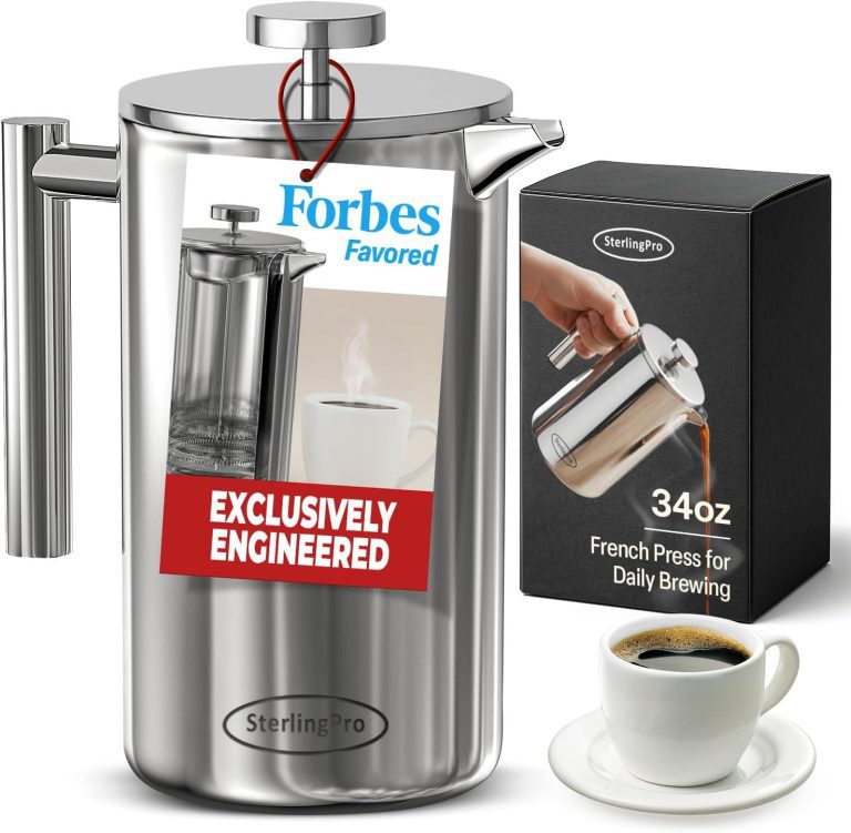 Stainless Steel French Press Coffee Maker Review 2026: Durable Insulated 1L Pres